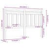 Bed Headboard Honey Brown 156x4x100 cm Solid Wood Pine
