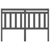 Bed Headboard Grey 166x4x100 cm Solid Wood Pine