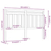 Bed Headboard Grey 166x4x100 cm Solid Wood Pine