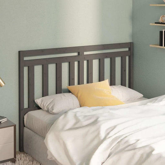 814106 vidaXL Bed Headboard Grey 166x4x100 cm Solid Wood Pine