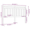 Bed Headboard Honey Brown 166x4x100 cm Solid Wood Pine