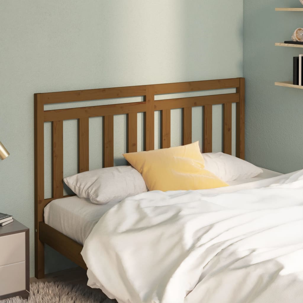 814107 vidaXL Bed Headboard Honey Brown 166x4x100 cm Solid Wood Pine