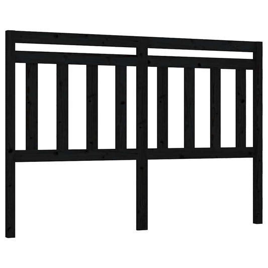 814108 vidaXL Bed Headboard Black 166x4x100 cm Solid Wood Pine