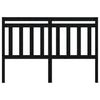 Bed Headboard Black 166x4x100 cm Solid Wood Pine