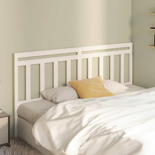 814110 vidaXL Bed Headboard White 186x4x100 cm Solid Wood Pine