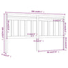 Bed Headboard Honey Brown 206x4x100 cm Solid Wood Pine
