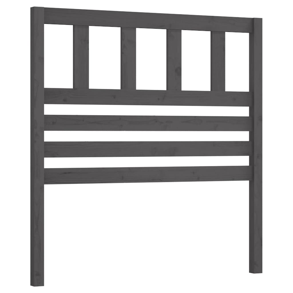 Bed Headboard | Grey | Solid pine wood | 81x4x100 cm | Stylish Look