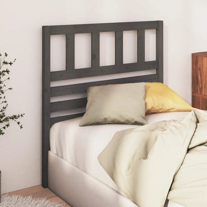 Bed Headboard | Grey | Solid pine wood | 81x4x100 cm | Stylish Look