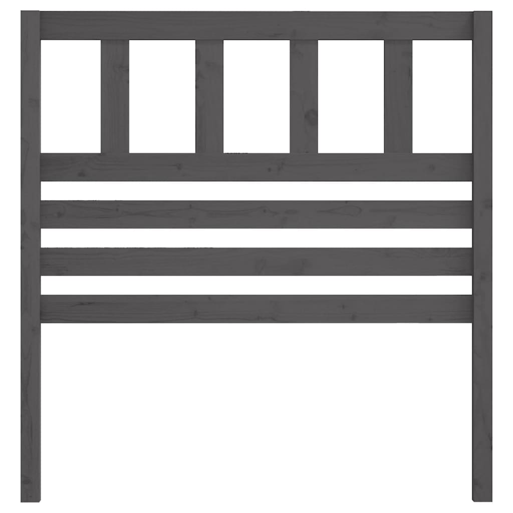 Bed Headboard | Grey | Solid pine wood | 81x4x100 cm | Stylish Look
