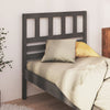 Bed Headboard Grey 81x4x100 cm Solid Wood Pine