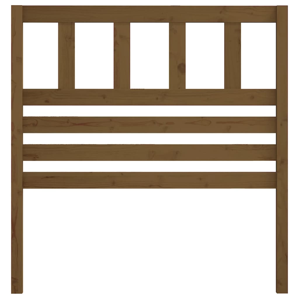Bed Headboard | Honey Brown | Solid Pine Wood | 81 x 4 x 100 cm