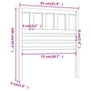 Bed Headboard Honey Brown 81x4x100 cm Solid Wood Pine
