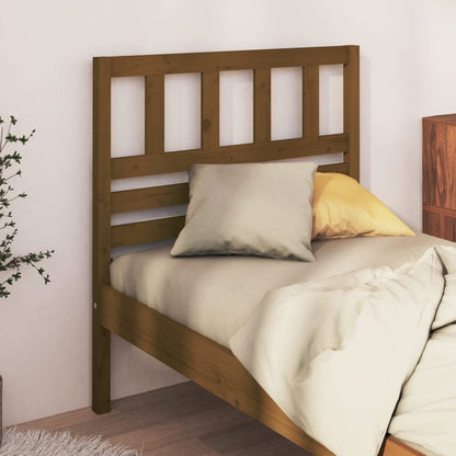 Bed Headboard | Honey Brown | Solid Pine Wood | 81 x 4 x 100 cm