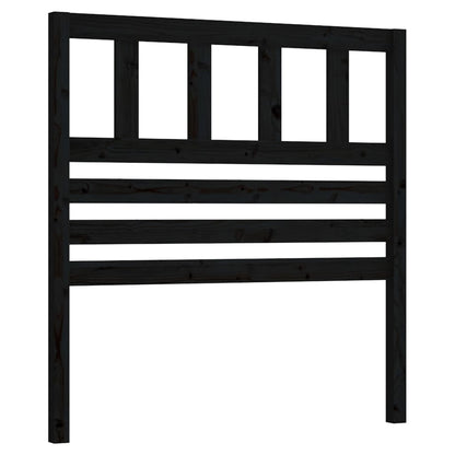 Bed Headboard | Black | Solid pine wood | Standard | Durable