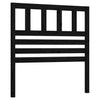 Bed Headboard Black 81x4x100 cm Solid Wood Pine