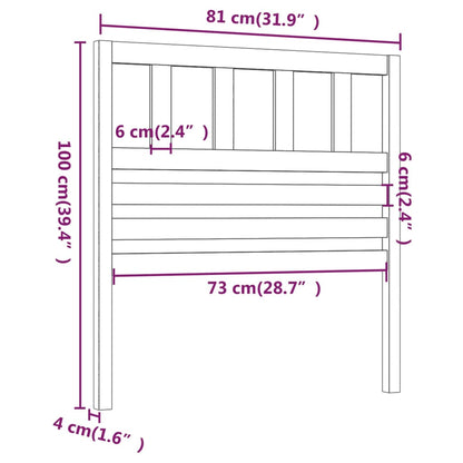 Bed Headboard | Black | Solid pine wood | Standard | Durable