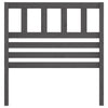 Bed Headboard Grey 96x4x100 cm Solid Wood Pine