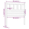 Bed Headboard Honey Brown 96x4x100 cm Solid Wood Pine