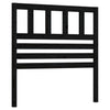 Bed Headboard Black 96x4x100 cm Solid Wood Pine
