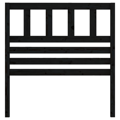 Bed Headboard | Black | Solid pine wood | Medium | Durable