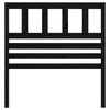 Bed Headboard Black 96x4x100 cm Solid Wood Pine