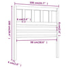 Bed Headboard Grey 106x4x100 cm Solid Wood Pine