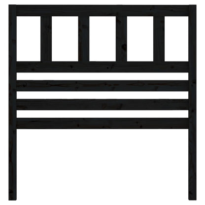 Bed Headboard | Black | Solid pinewood | Fits standard bed frames