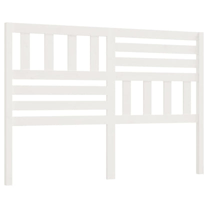 Bed Headboard | White | Solid Pine Wood | 126x4x100 cm | Durable