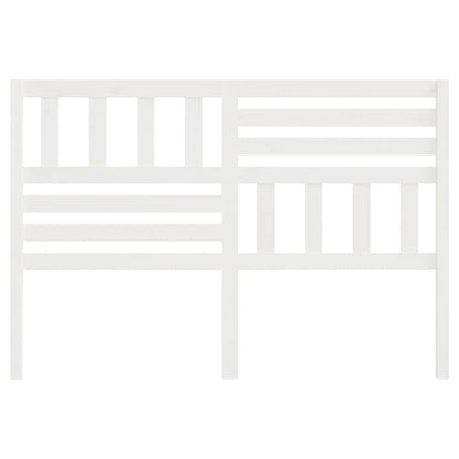 Bed Headboard | White | Solid Pine Wood | 126x4x100 cm | Durable