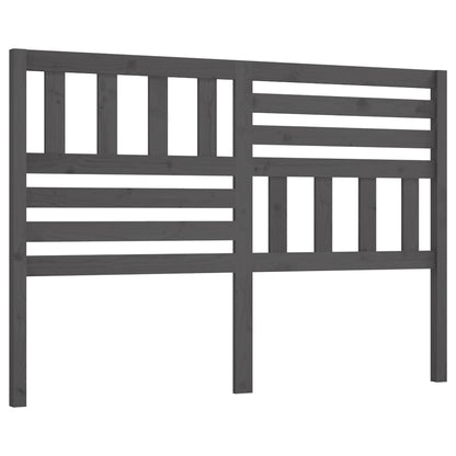 Bed Headboard | Grey | Solid pine wood | 141x4x100 cm
