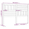 Bed Headboard White 146x4x100 cm Solid Wood Pine