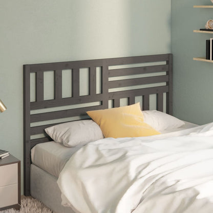 Bed Headboard | Grey | Solid Pine Wood | Stylish Design | Rectangular