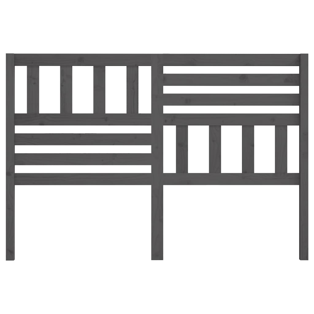 Bed Headboard | Grey | Solid pine wood | 156 cm x 4 cm x 100 cm