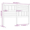 Bed Headboard Black 156x4x100 cm Solid Wood Pine
