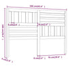 Bed Headboard White 166x4x100 cm Solid Wood Pine