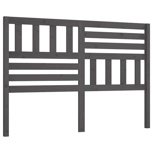 Bed Headboard Grey 166x4x100 cm Solid Wood Pine