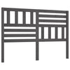 Bed Headboard Grey 166x4x100 cm Solid Wood Pine