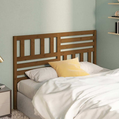 Bed Headboard | Honey brown | Solid Pine Wood | 166 x 4 x 100 cm