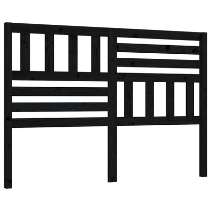 Bed Headboard | Black | Solid pine wood | 166x4x100 cm |  Durable