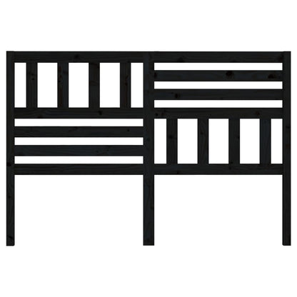 Bed Headboard | Black | Solid pine wood | 166x4x100 cm |  Durable