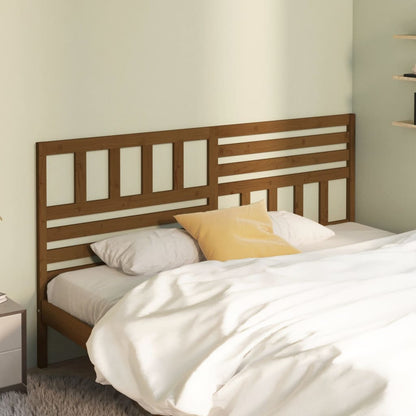 Bed Headboard | Honey Brown | Solid Pine Wood | Large |  Simplistic