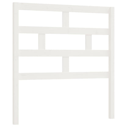 Bed Headboard White 81x4x100 cm Solid Wood Pine
