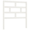 Bed Headboard White 81x4x100 cm Solid Wood Pine