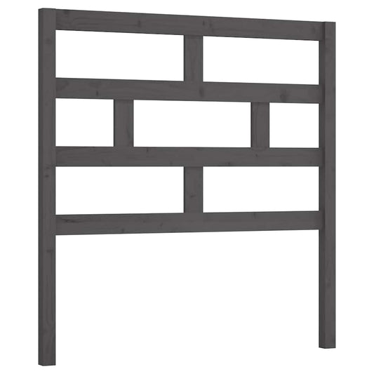 Bed Headboard | Grey | Solid pine wood | 81 cm x 100 cm x 4 cm | Durable