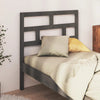 Bed Headboard Grey 81x4x100 cm Solid Wood Pine