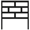 Bed Headboard Black 81x4x100 cm Solid Wood Pine