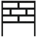 Bed Headboard Black 81x4x100 cm Solid Wood Pine