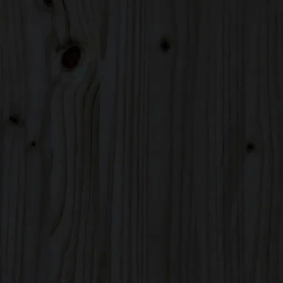 Bed Headboard Black 81x4x100 cm Solid Wood Pine