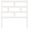 Bed Headboard White 96x4x100 cm Solid Wood Pine