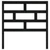 Bed Headboard Black 96x4x100 cm Solid Wood Pine